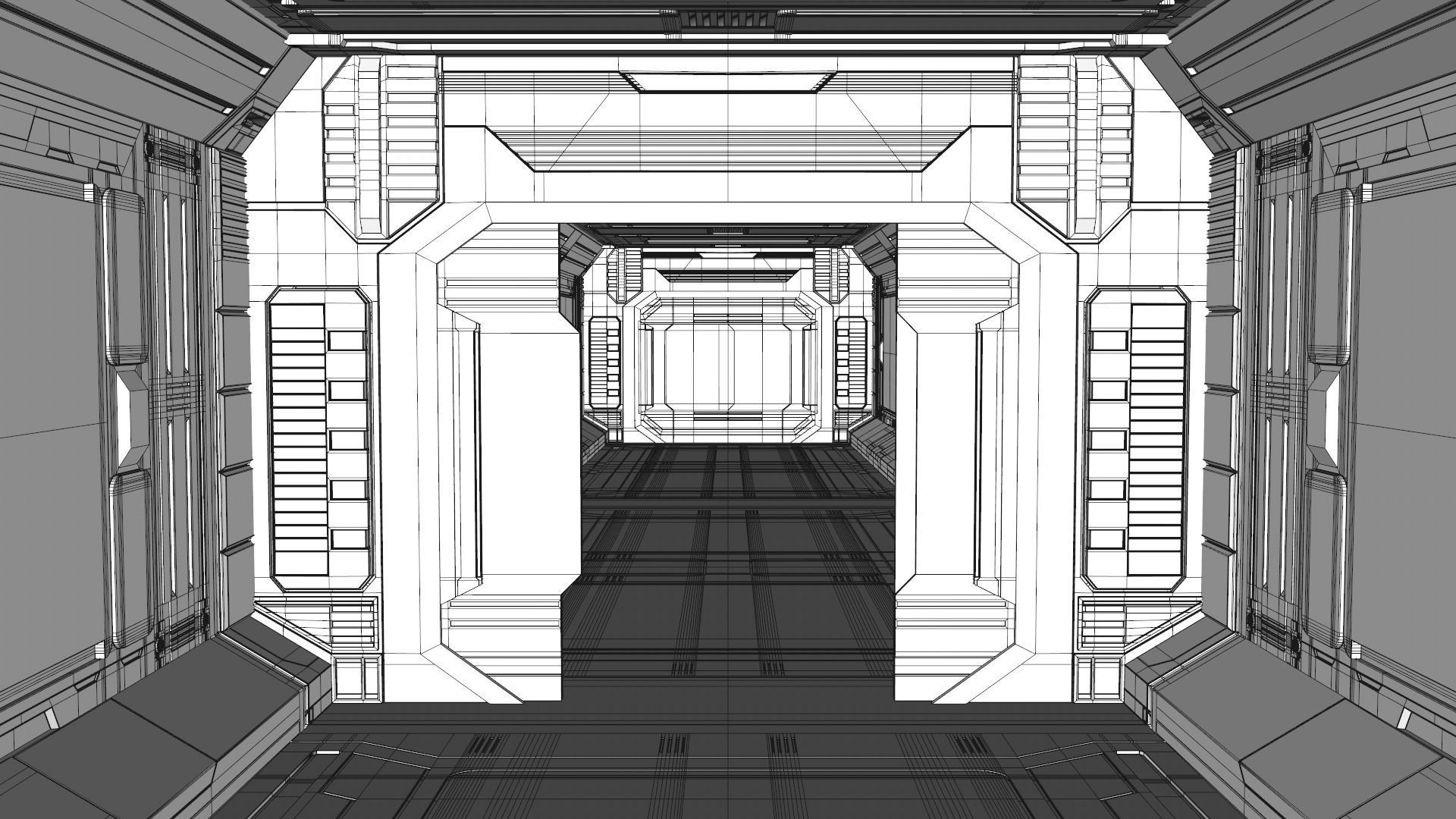 Sci Fi Corridor 3D model_16