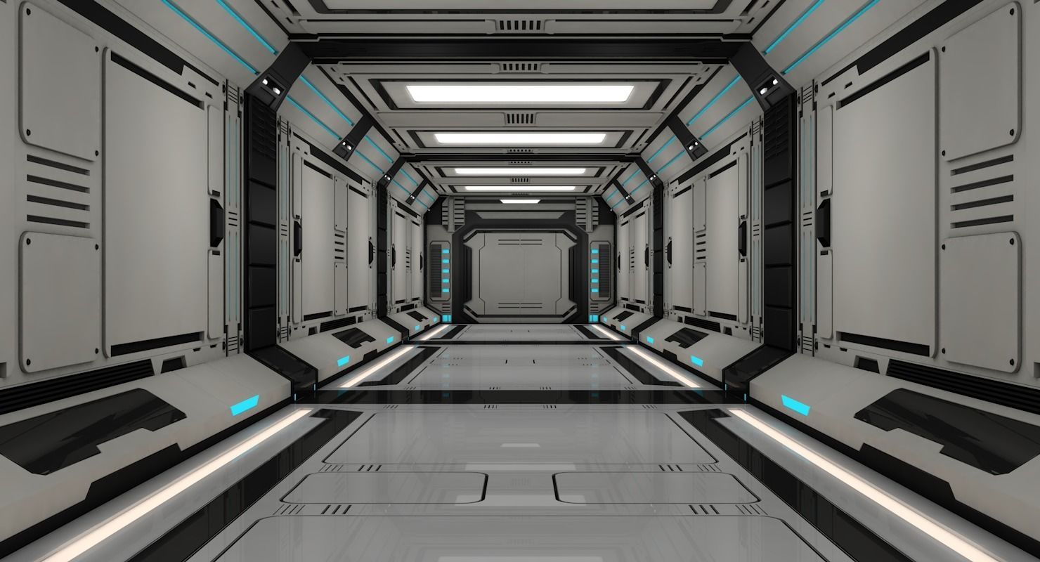 Sci Fi Corridor 3D model_1