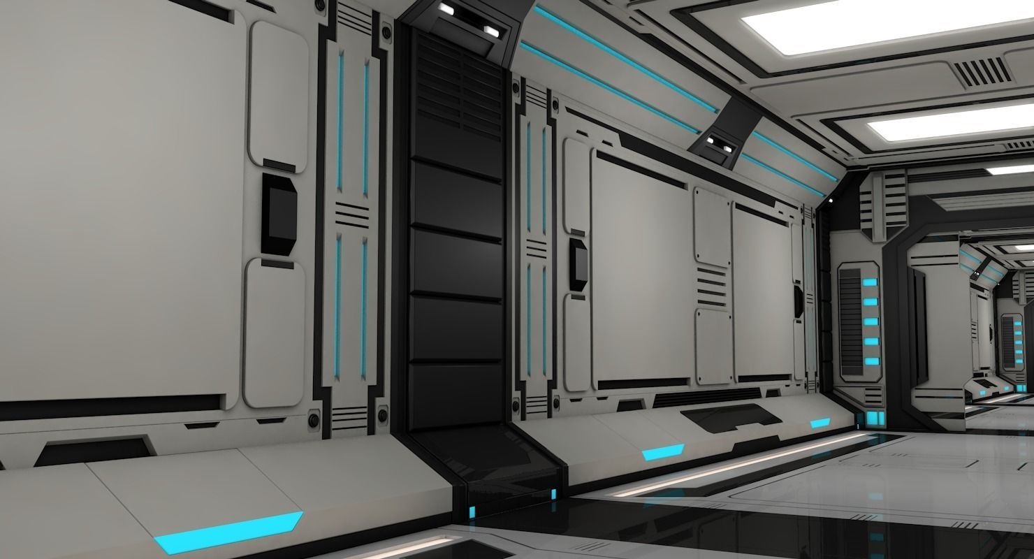 Sci Fi Corridor 3D model_7