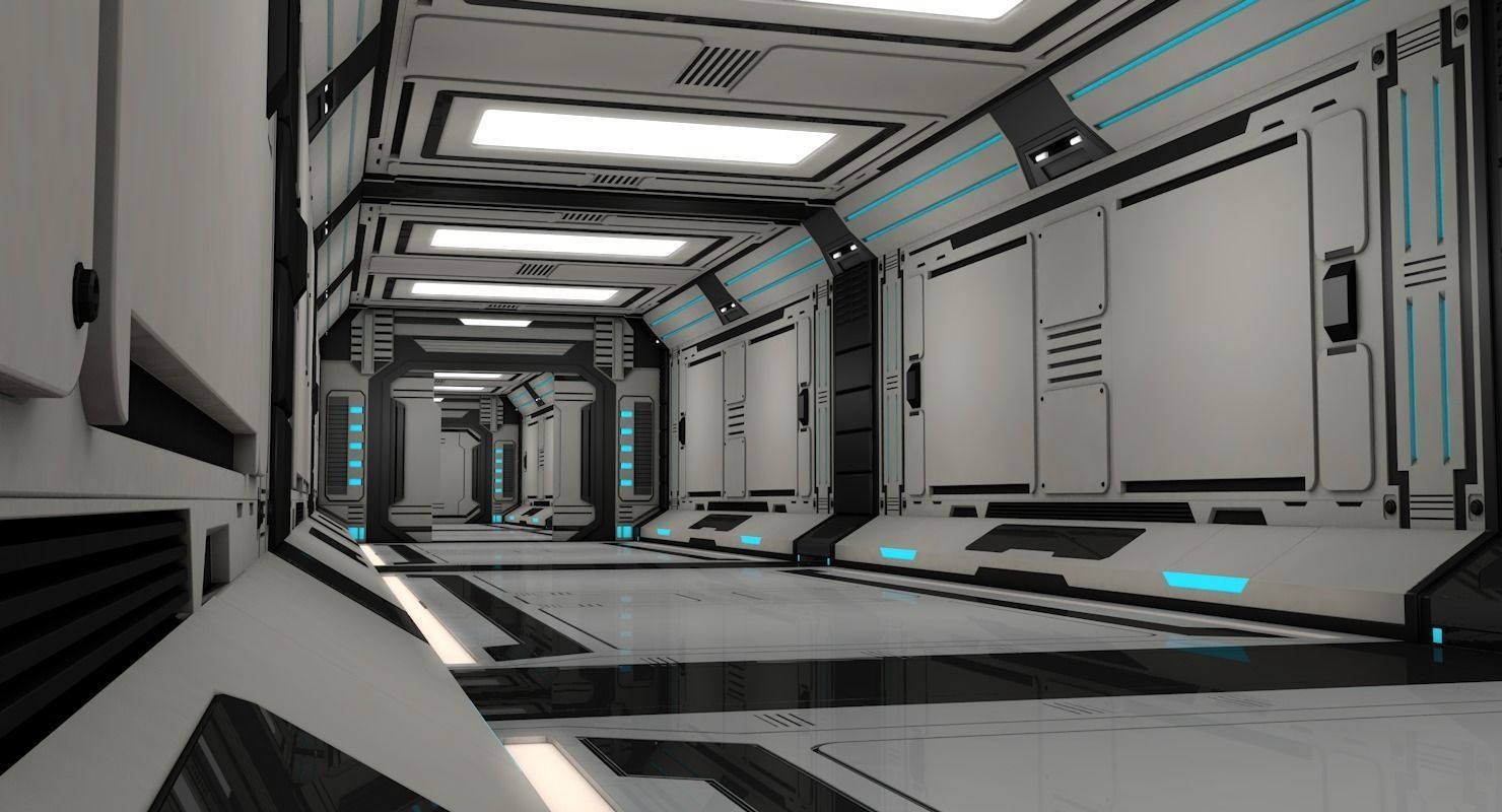 Sci Fi Corridor 3D model_9