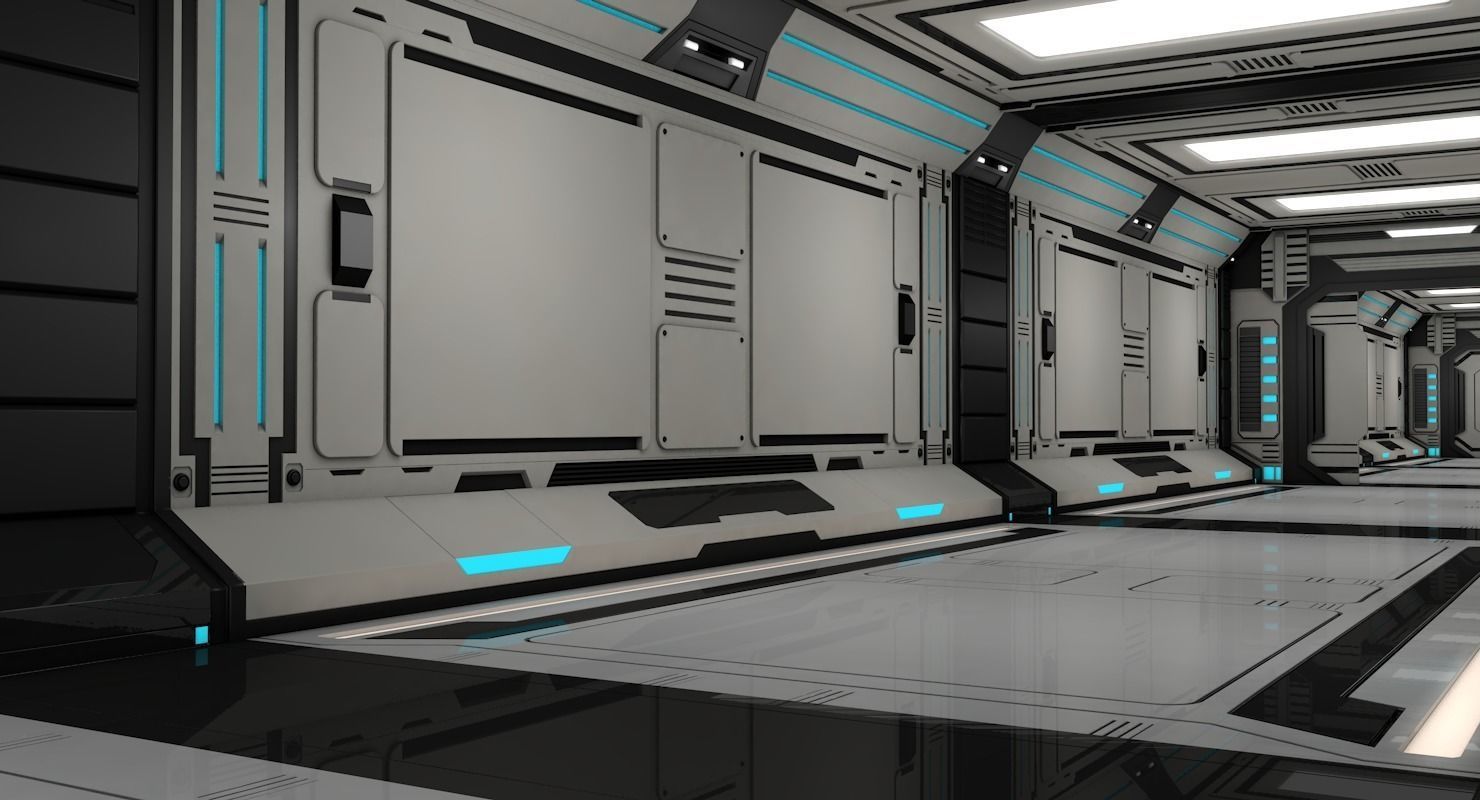 Sci Fi Corridor 3D model_8