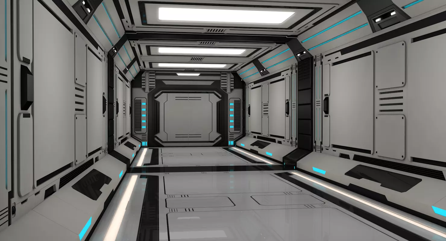 Sci Fi Corridor 3D model_0