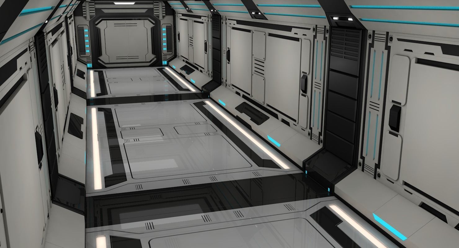 Sci Fi Corridor 3D model_3