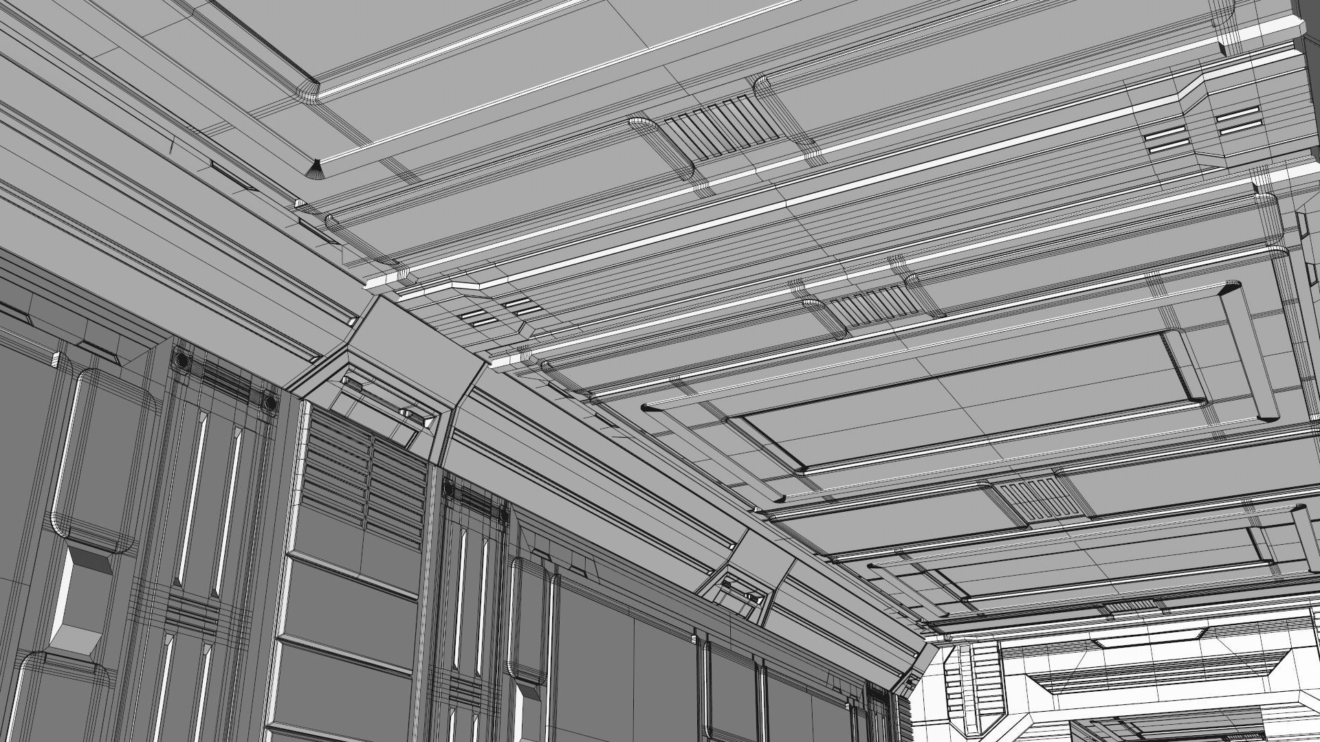 Sci Fi Corridor 3D model_17