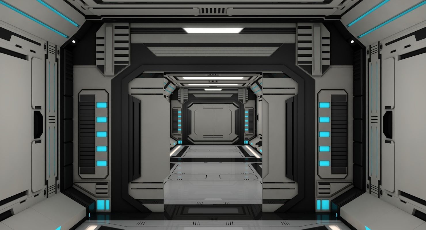 Sci Fi Corridor 3D model_6