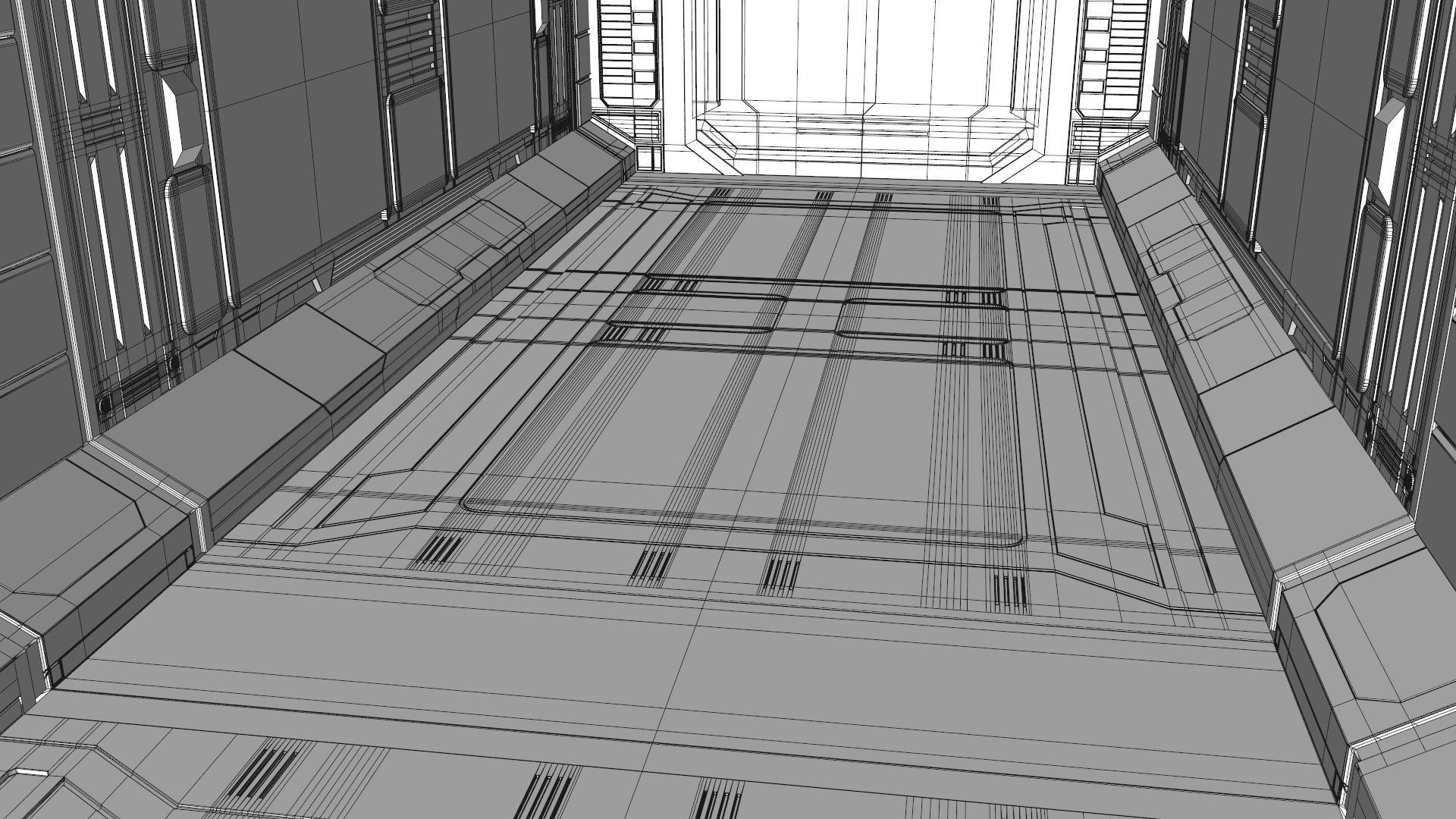 Sci Fi Corridor 3D model_15