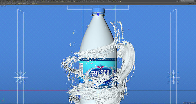 Splash Water Animated 3D model 6