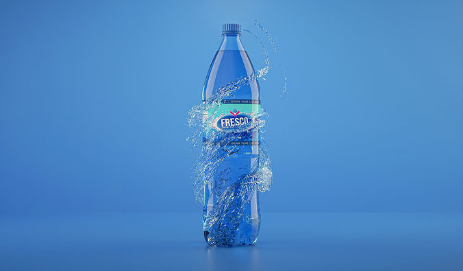Splash Water Animated 3D model 3