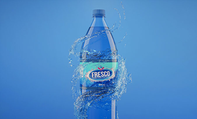Splash Water Animated 3D model 2