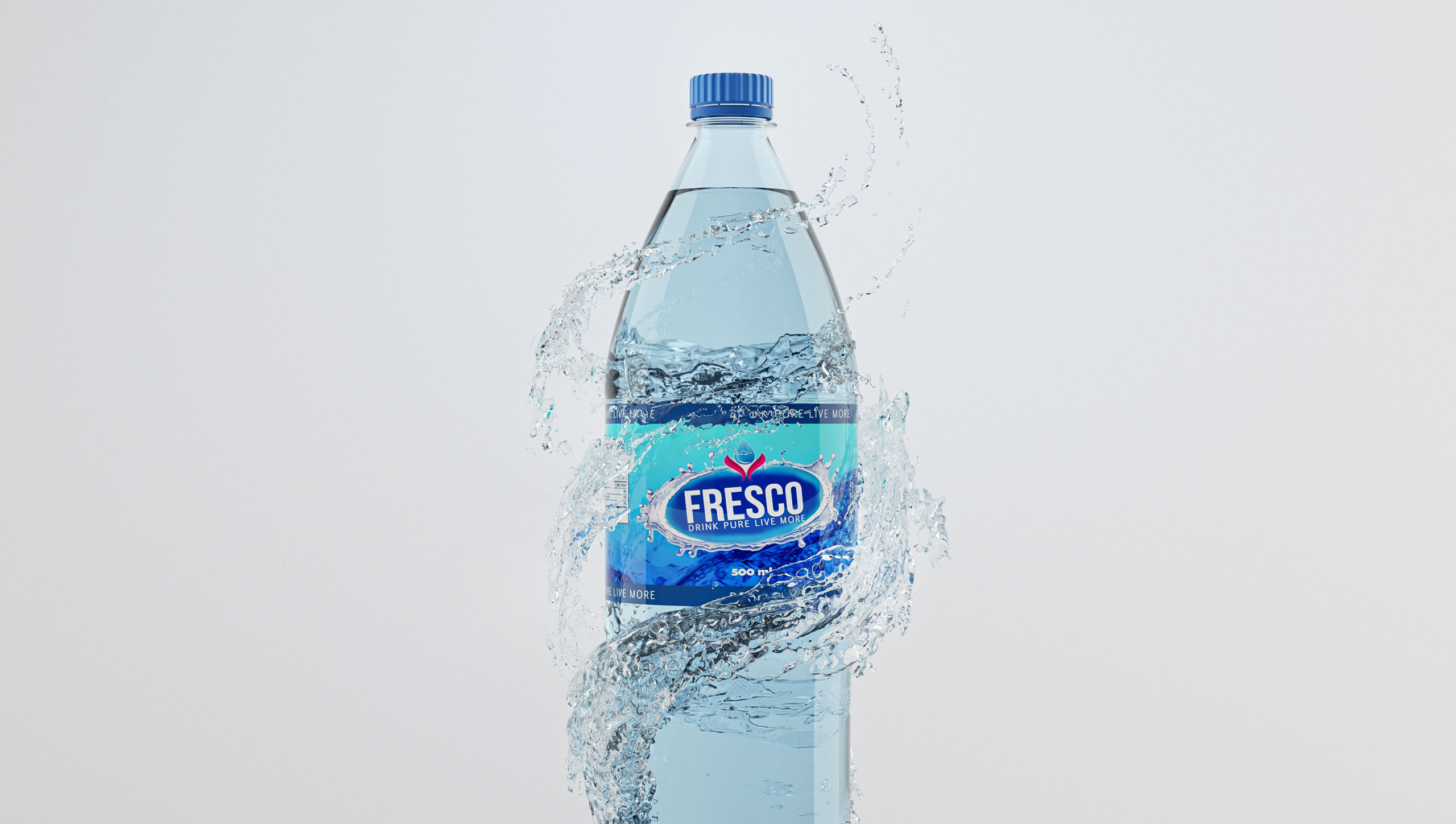 Splash Water Animated 3D model_4