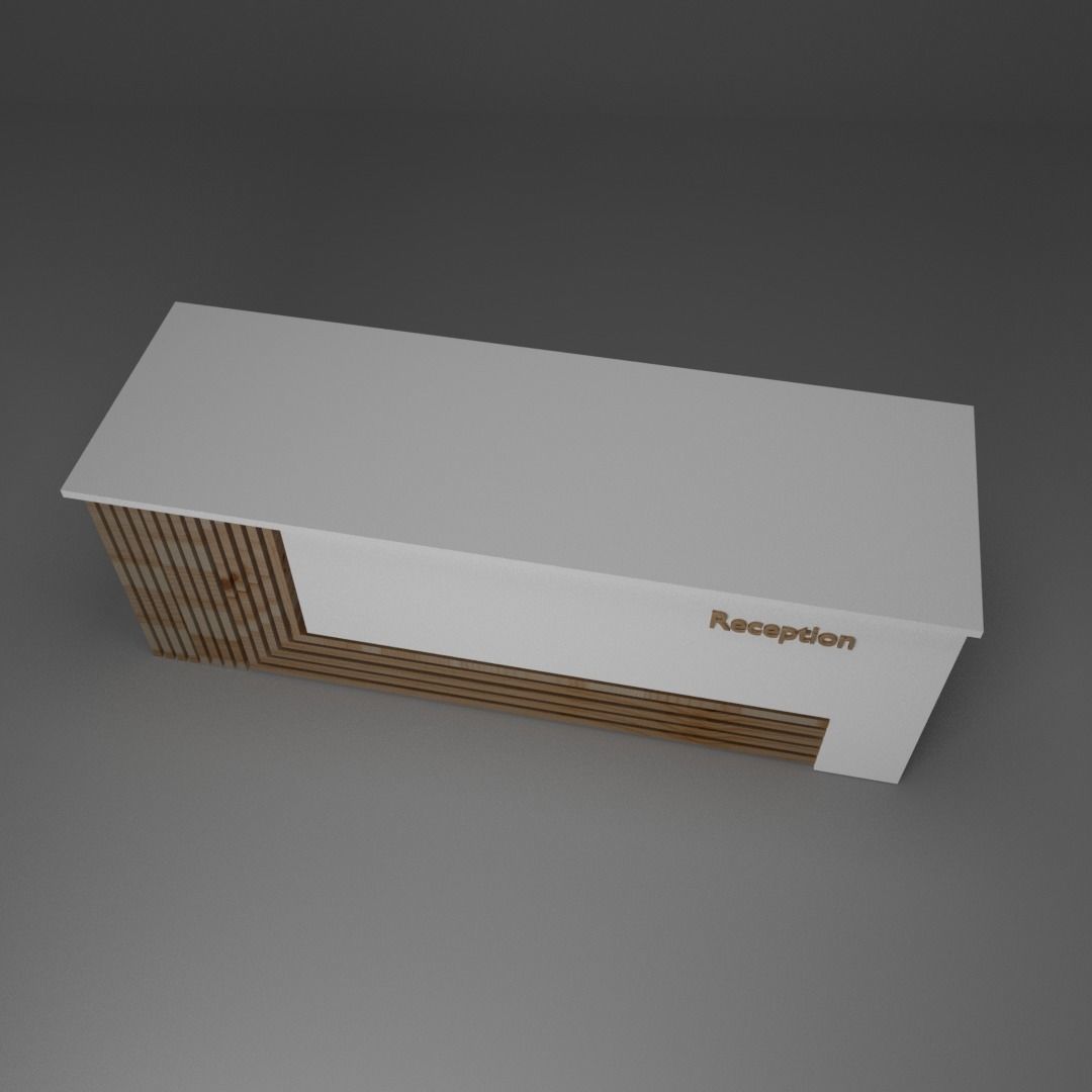 Reception Desk 3D model_4