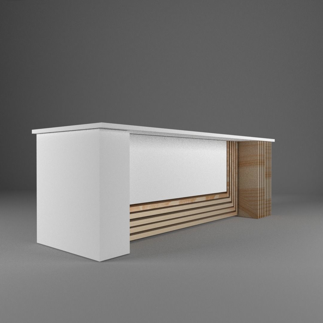 Reception Desk 3D model_1