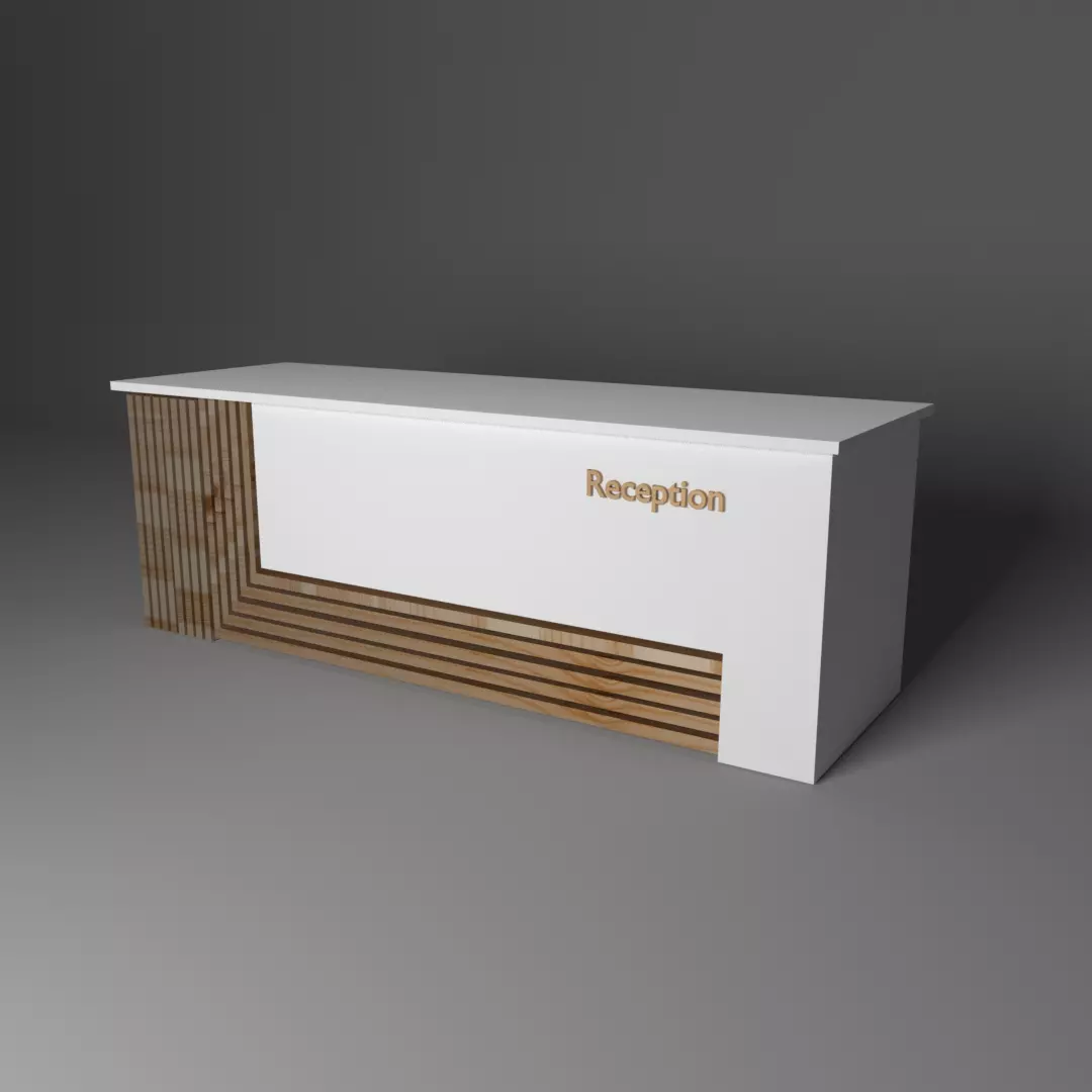 Reception Desk 3D model_0