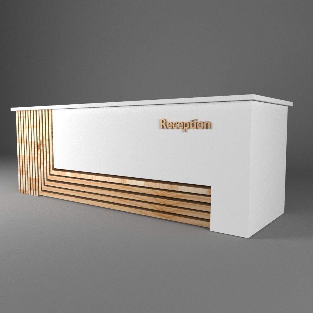 Reception Desk 3D model_3