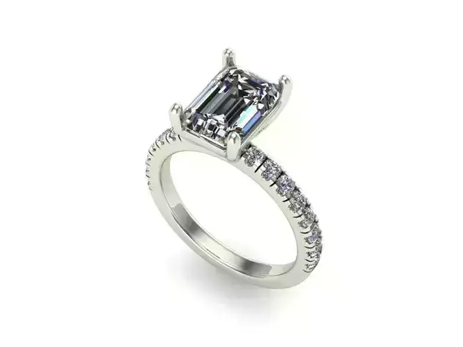 emerald cut engagement ring