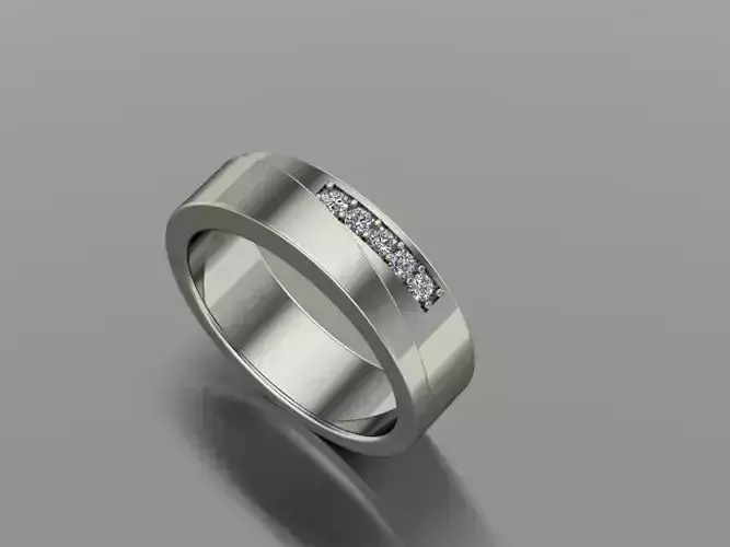 mens wedding ring 3D print model