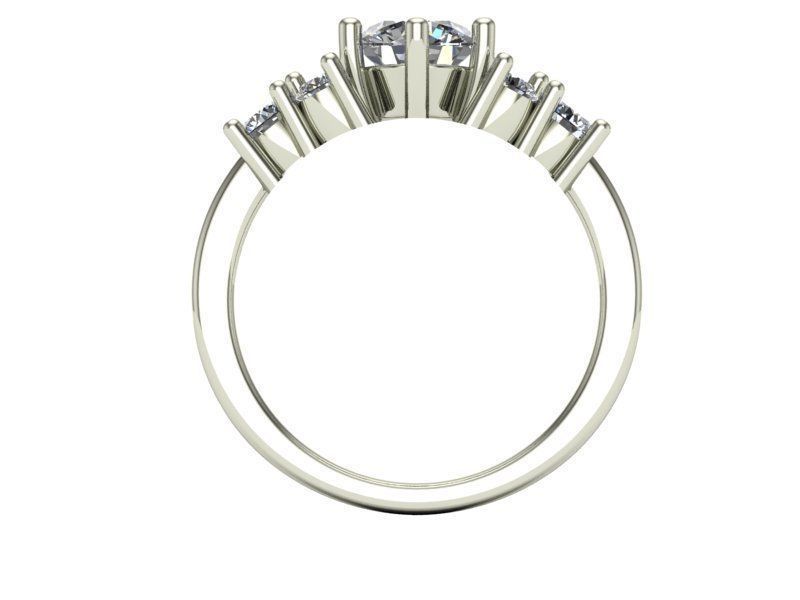 Engagement ring 3D print model_5