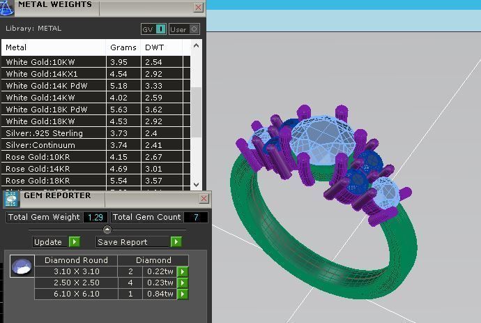 Engagement ring 3D print model_1