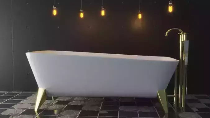 Luxury Bath Tub  Low-poly 3D model