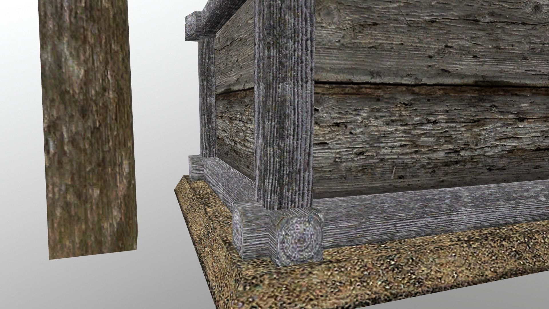 Old fountain  Low-poly 3D model_4