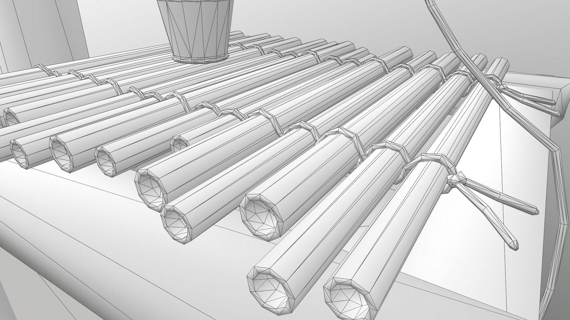 Old fountain  Low-poly 3D model_6