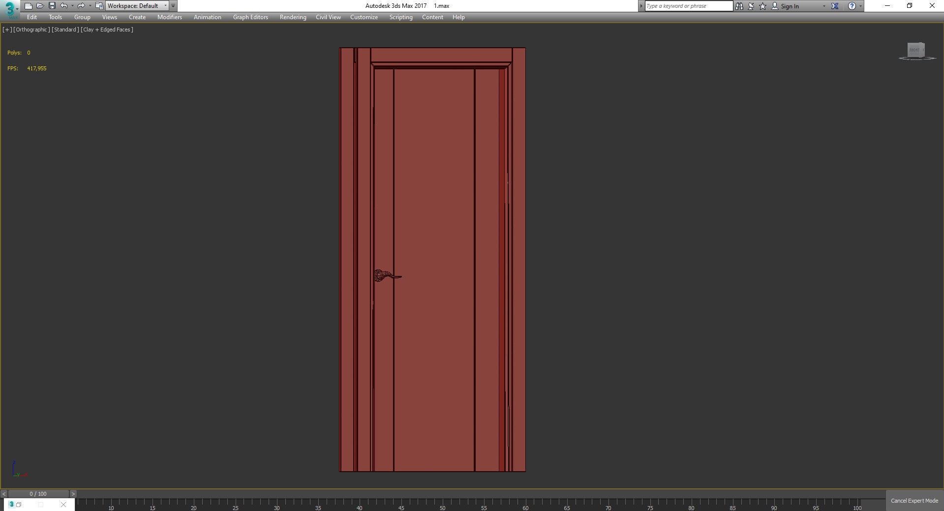 Classica Lux Wenge Belldinni Modern Interior Door 3d model Low-poly 3D model_3