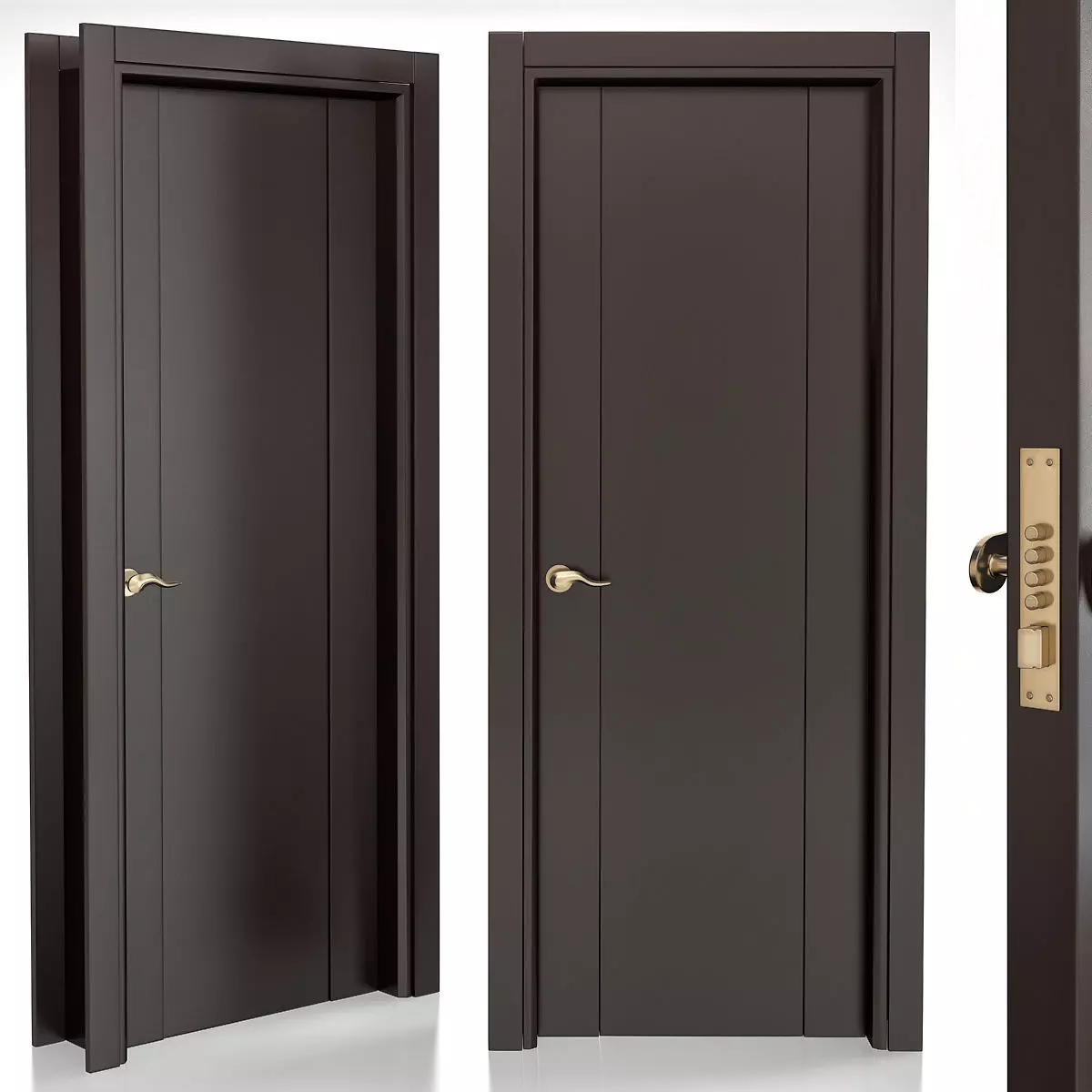 Classica Lux Wenge Belldinni Modern Interior Door 3d model Low-poly 3D model_0