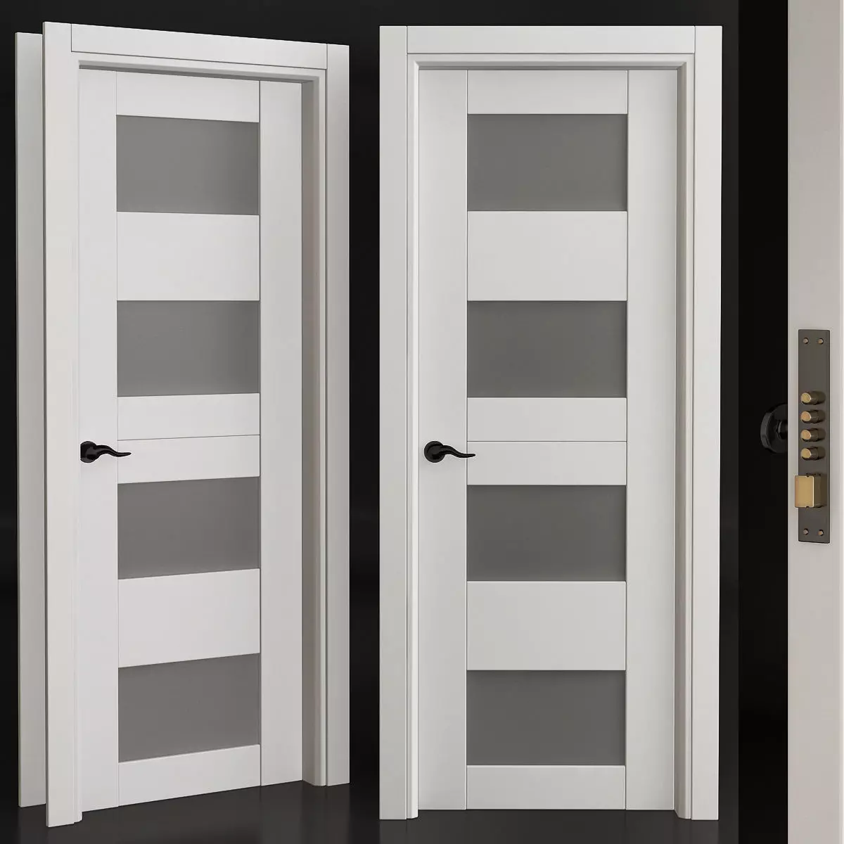 Bianco Noble Belldinni Modern Interior Door 3d model Low-poly 3D model_0