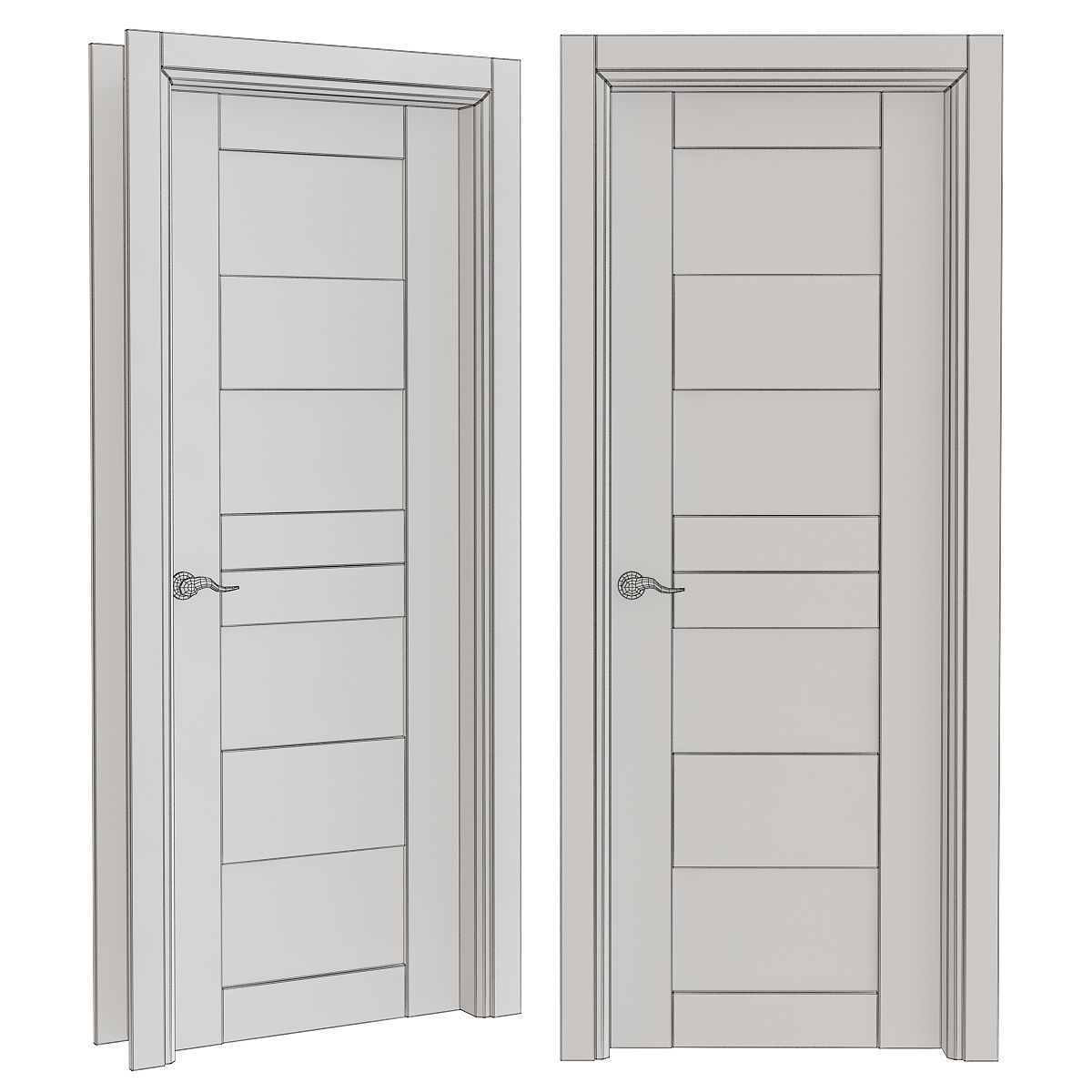 Bianco Noble Belldinni Modern Interior Door 3d model Low-poly 3D model_1