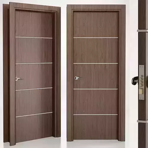 Gray Oak Belldinni Modern Interior Door 3d model