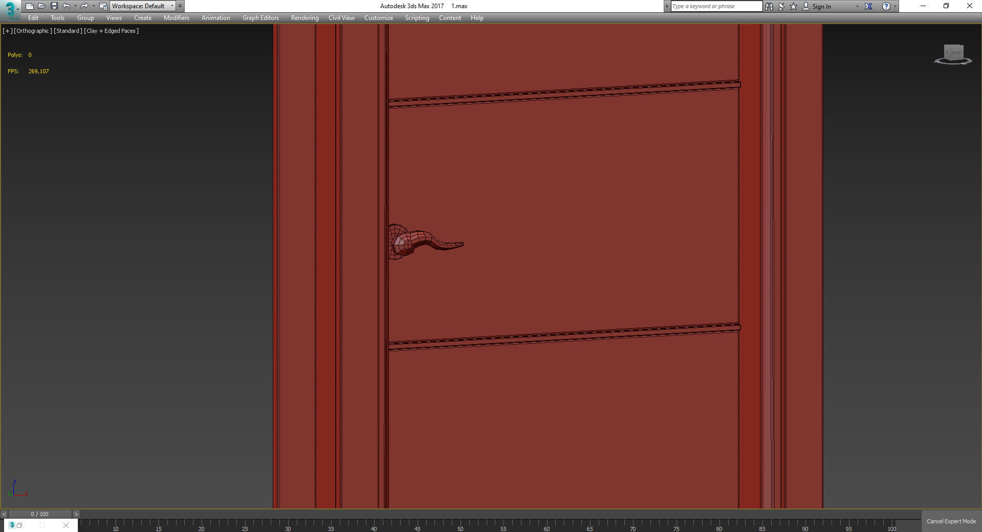 Gray Oak Belldinni Modern Interior Door 3d model Low-poly 3D model_4