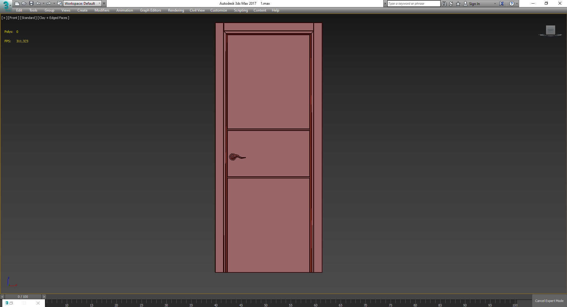 Gray Oak Belldinni Modern Interior Door 3d model Low-poly 3D model_2