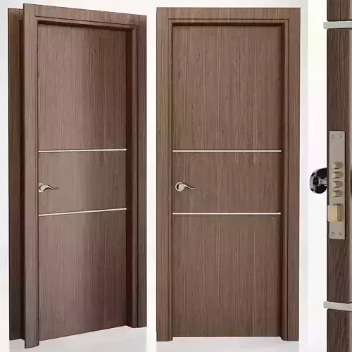 Gray Oak Belldinni Modern Interior Door 3d model