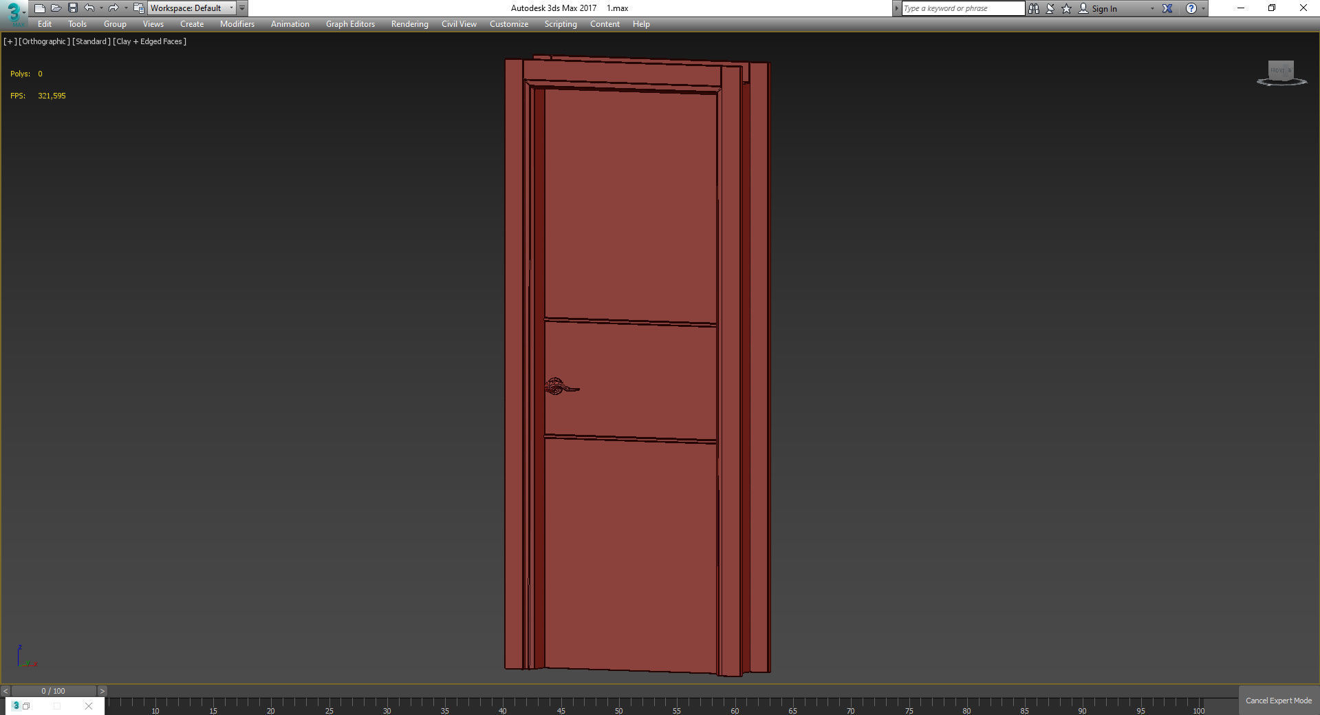 Gray Oak Belldinni Modern Interior Door 3d model Low-poly 3D model_3