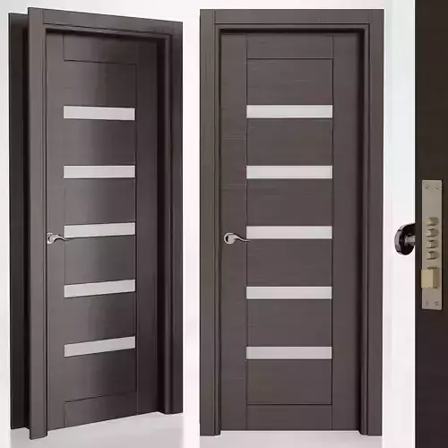 Della Vetro Gray Oak Belldinni Modern Interior Door 3d model Low-poly 3D model