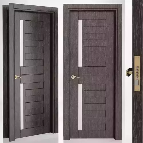 Vetro Gray Oak Belldinni Modern Interior Door 3d model Low-poly 3D model