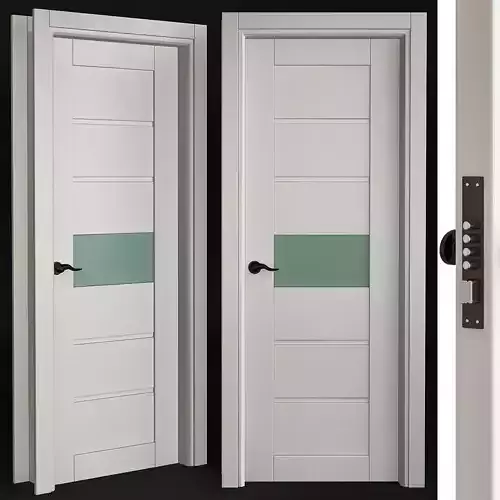 Edna Vetro Bianco Noble Belldinni Modern Interior Door 3d model Low-poly 3D model