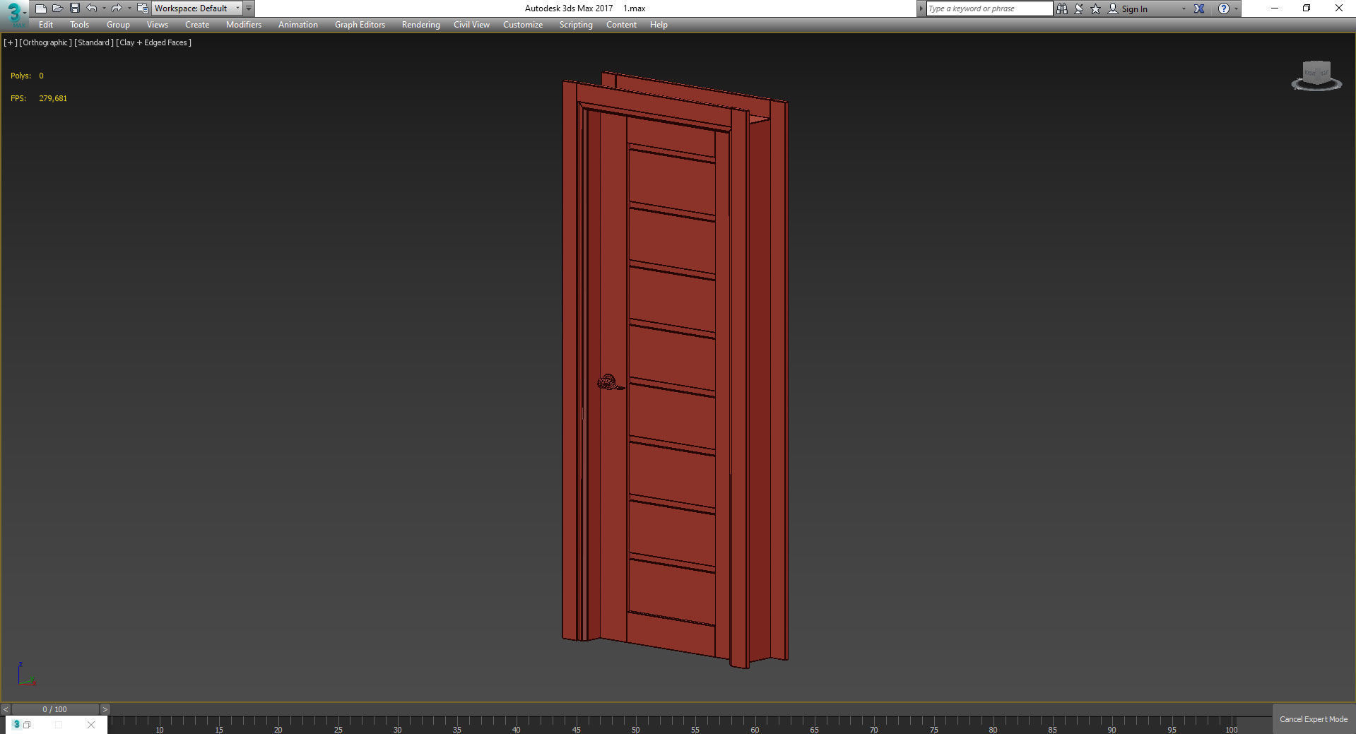 Alda Gray Oak Belldinni Modern Interior Door 3d model Low-poly 3D model_3