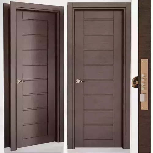 Alda Gray Oak Belldinni Modern Interior Door 3d model