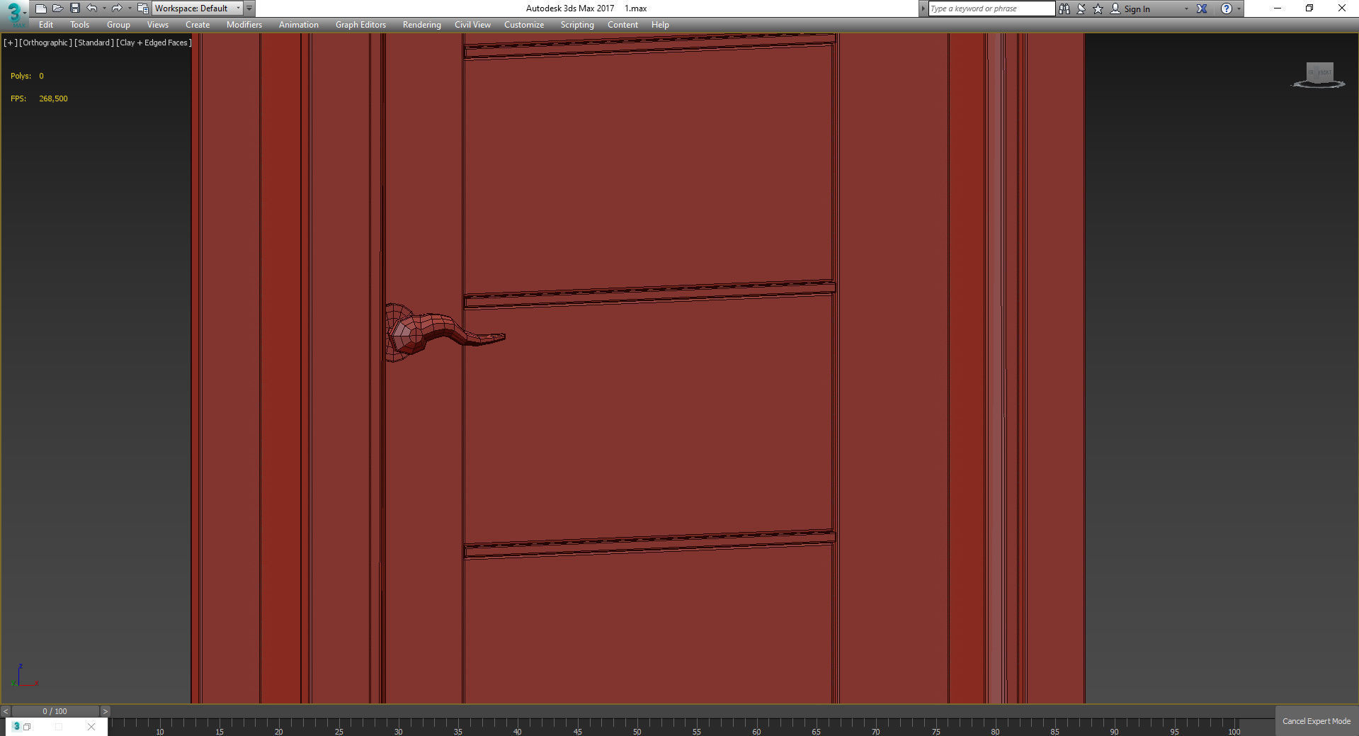 Gold Wenge Belldinni Modern Interior Door 3d model Low-poly 3D model_4