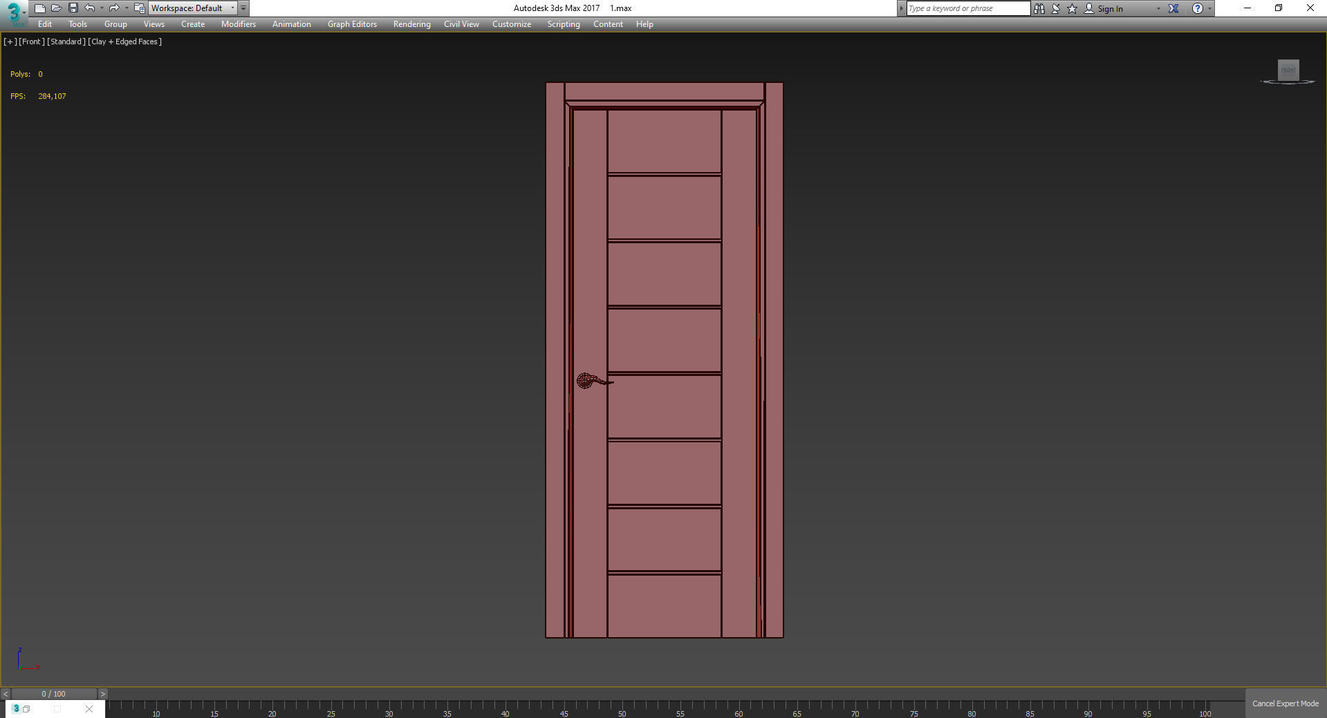 Gold Wenge Belldinni Modern Interior Door 3d model Low-poly 3D model_2