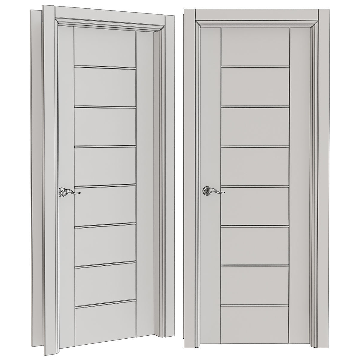 Gold Wenge Belldinni Modern Interior Door 3d model Low-poly 3D model_1