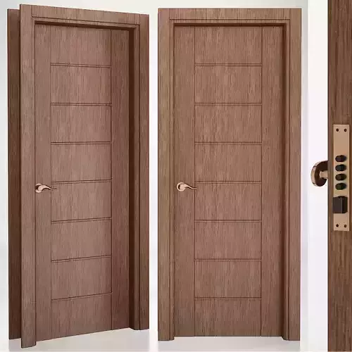 Gold Wenge Belldinni Modern Interior Door 3d model
