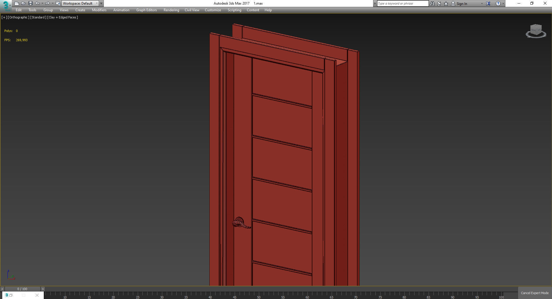 Gold Wenge Belldinni Modern Interior Door 3d model Low-poly 3D model_3