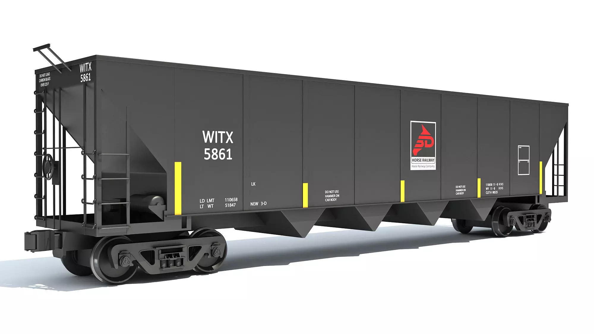Railroad Hopper Car 3D model_0