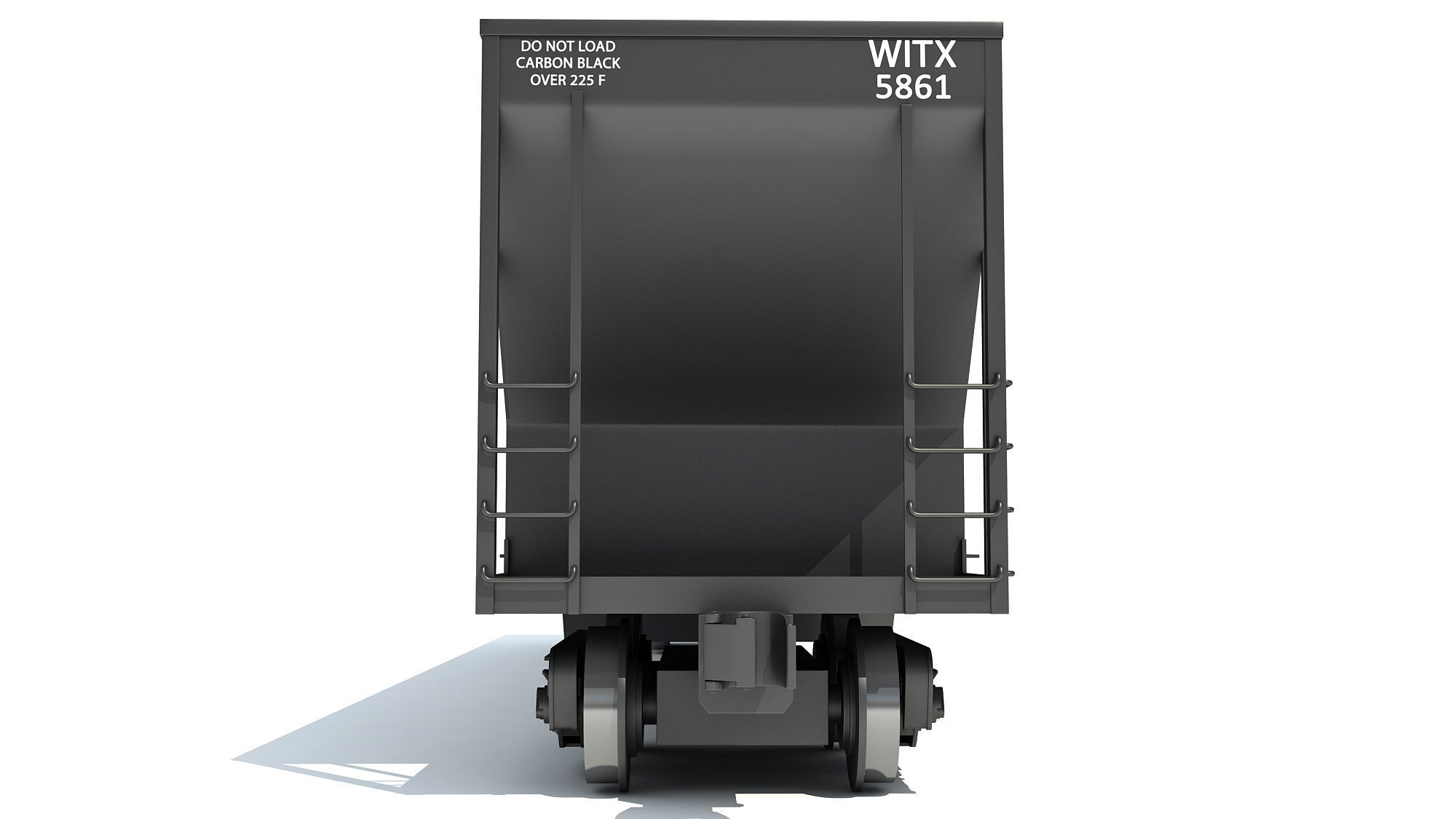 Railroad Hopper Car 3D model_9