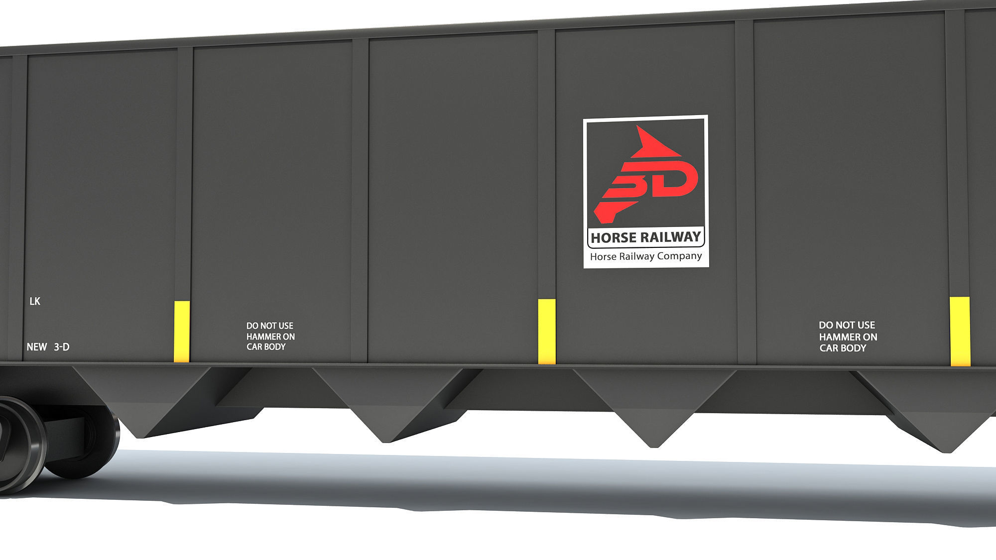 Railroad Hopper Car 3D model_11