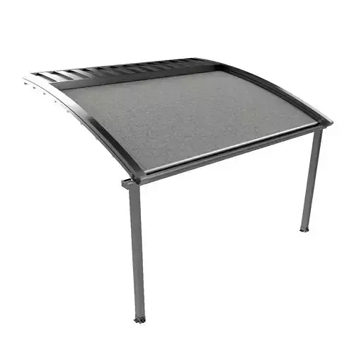Motorized Pergola 2 stainless steel satin polished