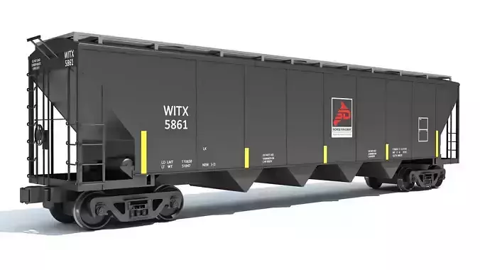 Covered Hopper Car 3D model