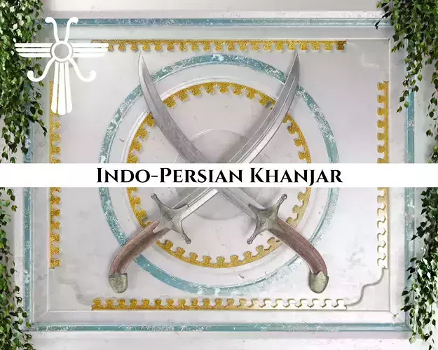 Ancient Indo Persian Khanjar Low-poly 3D model
